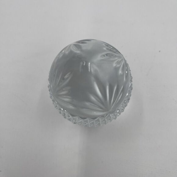 Made In France Cut Crystal Molded Design Glass Egg Shaped Paperweight 3.5” Heavy - Picture 3 of 15